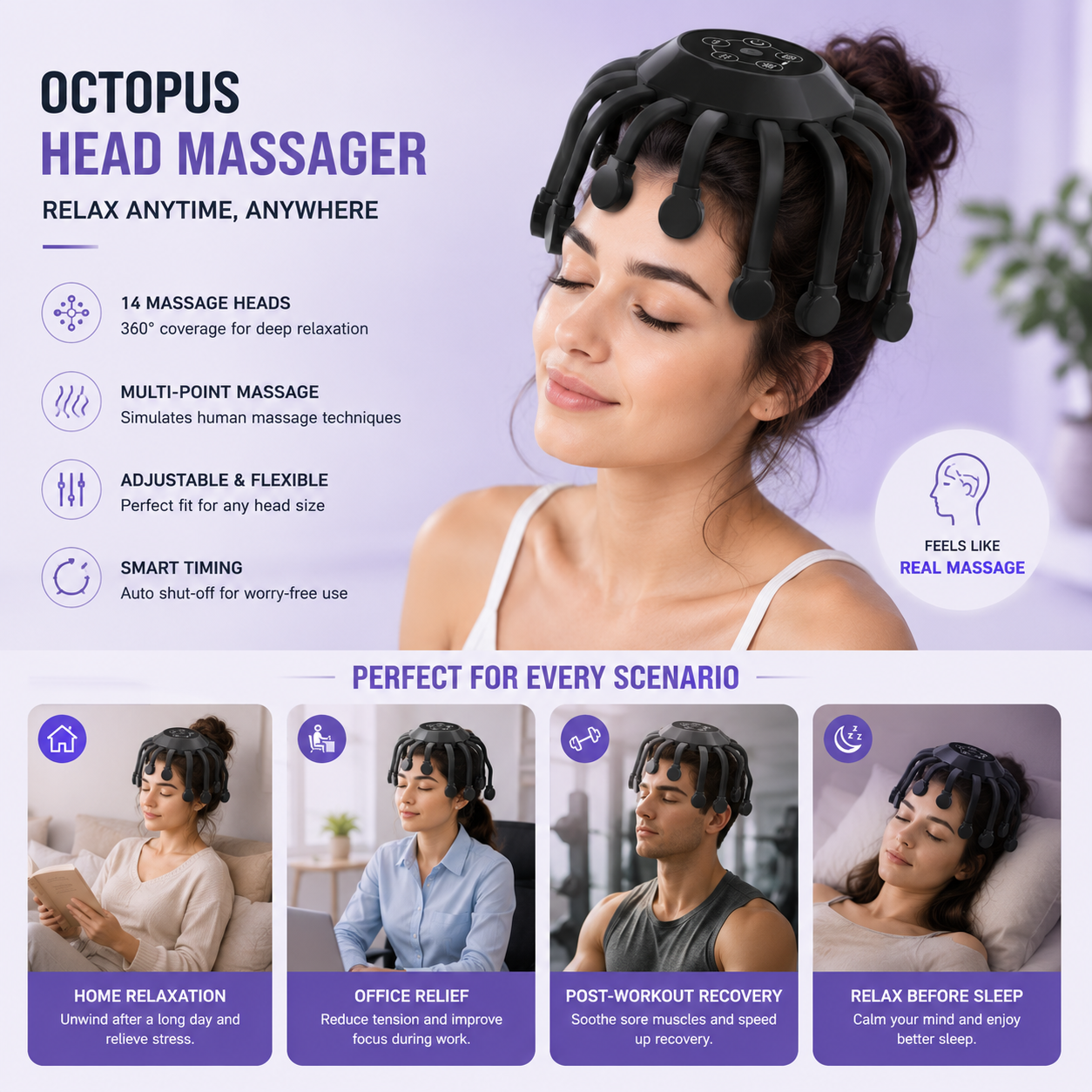 Beriva HaloRelief™ Head Massager